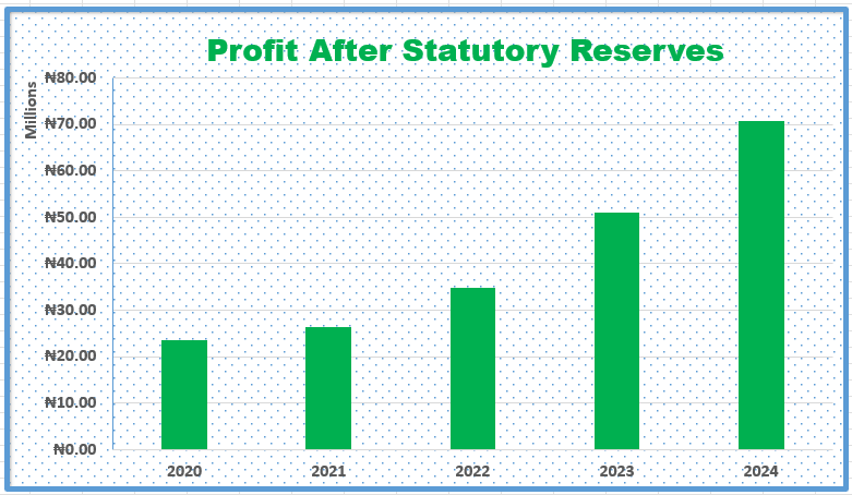 Profit After Statutory Reserves for Year End 2024
